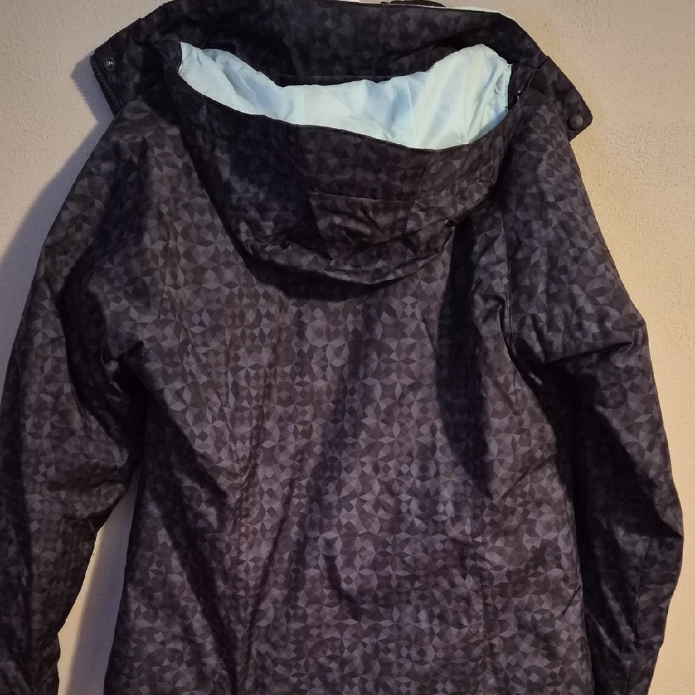 Columbia Black Patterned Jacket with Light Mint T… - image 6